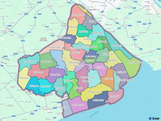 Bản đồ Sóc Trăng sau sáp nhập