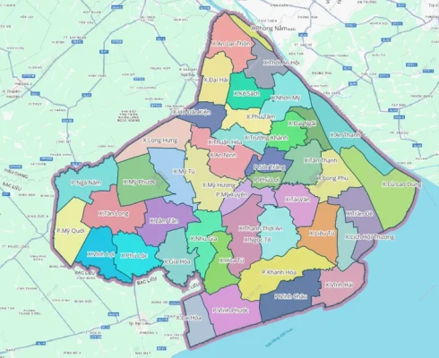 Bản đồ Sóc Trăng sau sáp nhập